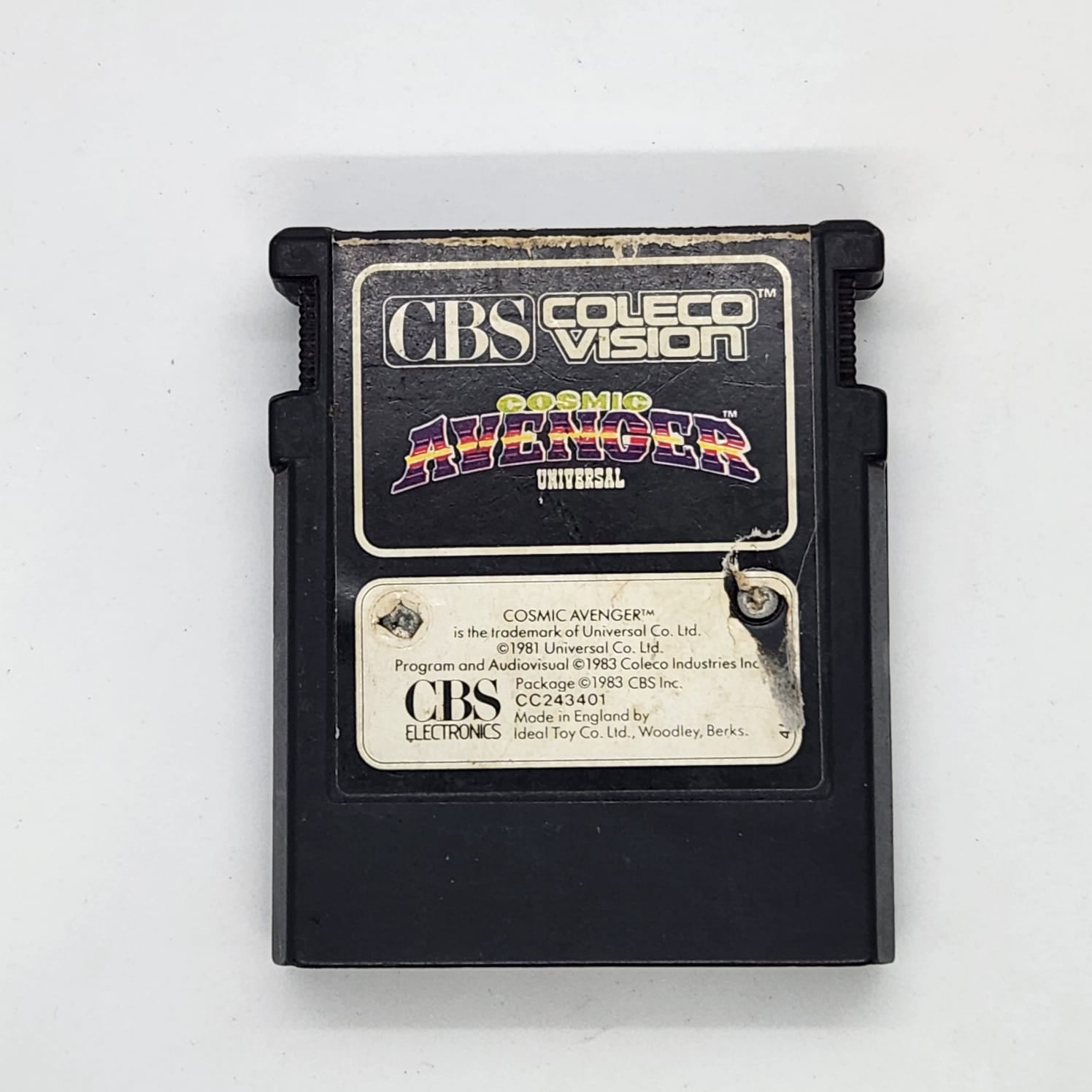 Vintage Cosmic Avenger Game Cartridge for ColecoVision - Retro Gaming Collectible & Classic Arcade Experience - Perfect for 80s Nostalgia & Gaming Enthusiasts