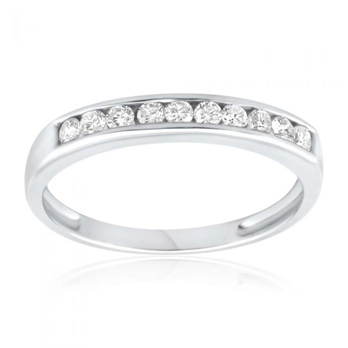 9ct White Gold Diamond Ring for Women - Elegant & Timeless Jewelry for Engagement, Wedding, and Special Occasions