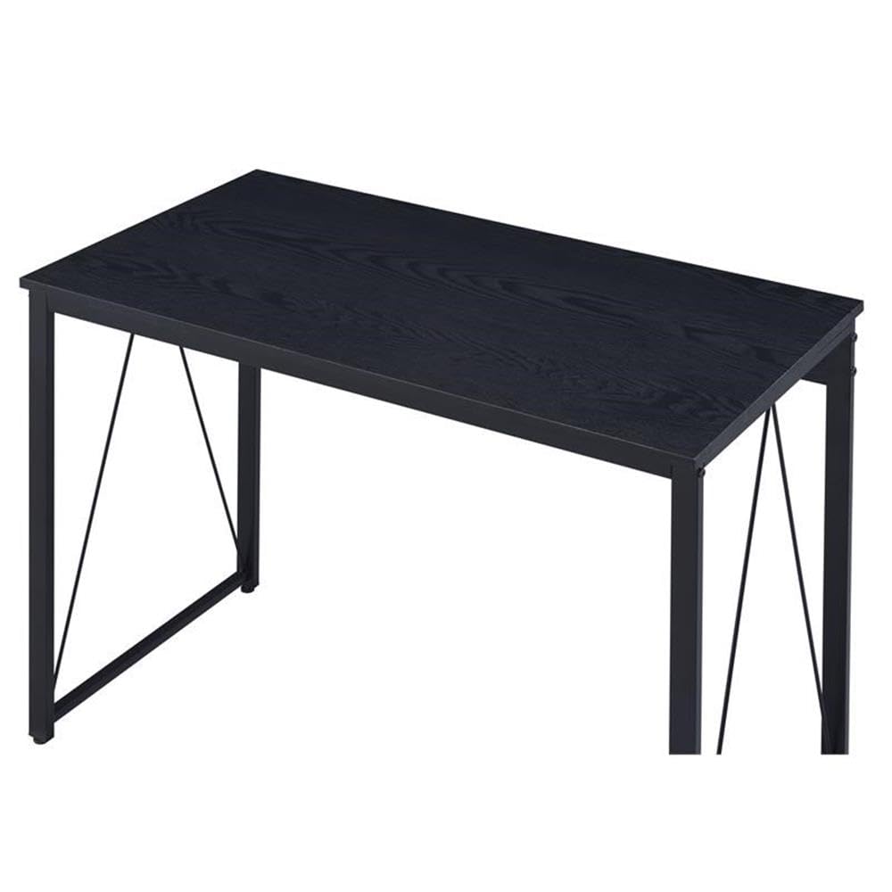 Acme Zaidin Black Wooden Rectangle Writing Desk with Metal Sled Base - Perfect for Home Office, Study Room & Small Spaces
