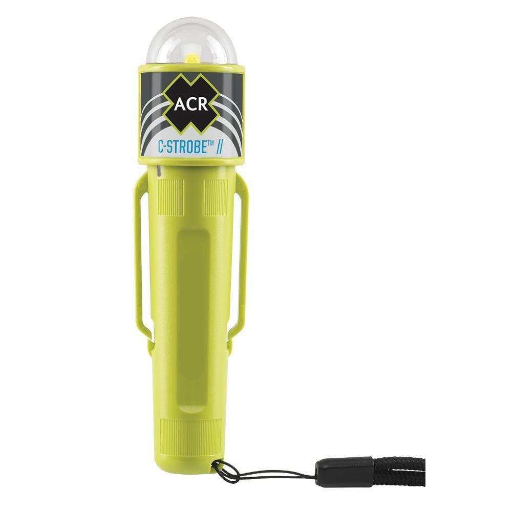 ACR C-Strobe LED Life Jacket Emergency Signal Light with Clip & Velcro Strap - USCG & SOLAS Approved Water Safety Device for Boating, Fishing & Marine Emergencies | Requires AA Batteries (Card 3965.1)