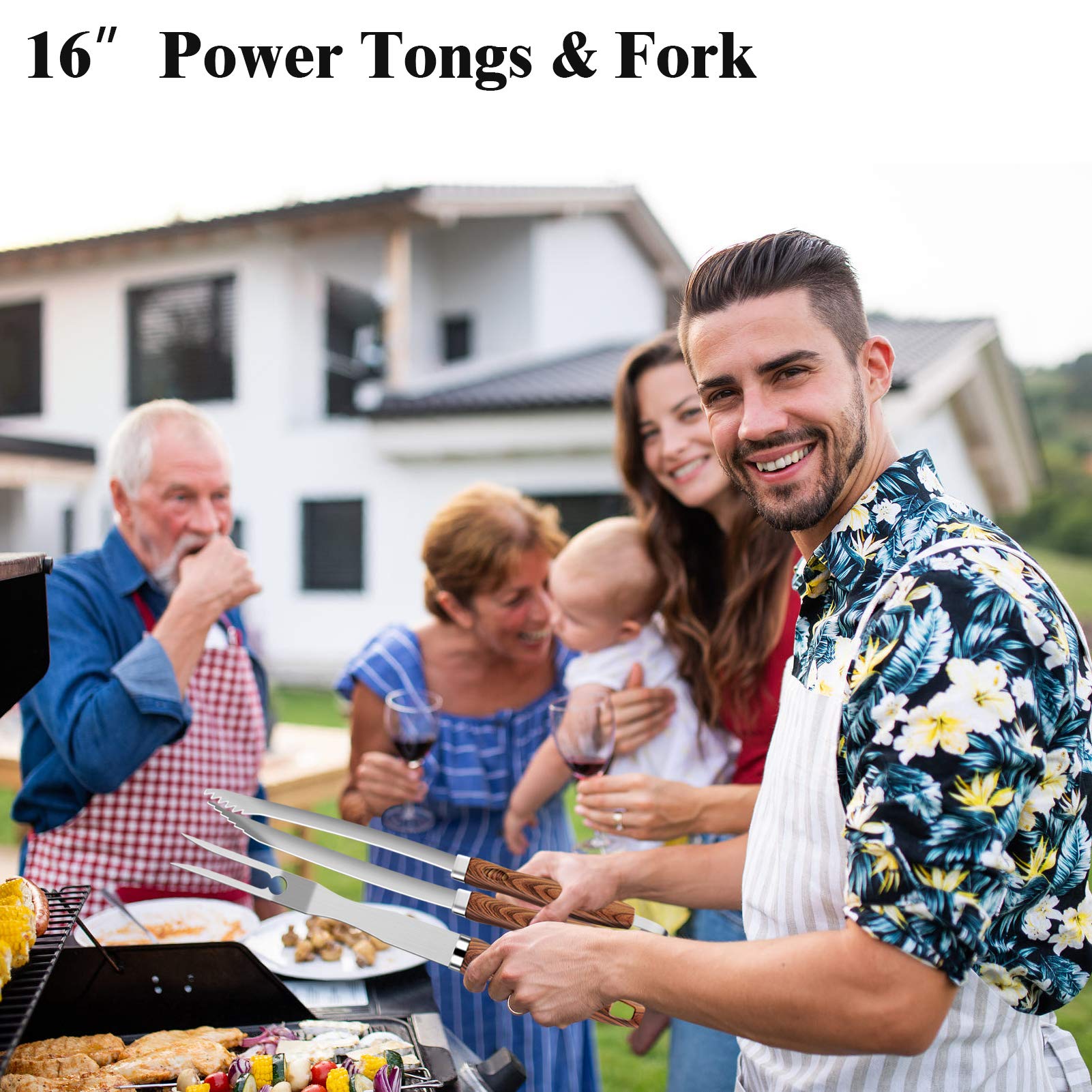 27-Piece Heavy Duty BBQ Grill Accessories Set for Men - Stainless Steel Grill Utensils Kit with Meat Claws & Carrying Bag - Perfect for Father's Day Gifts, Outdoor Camping, Backyard Grilling & Picnics