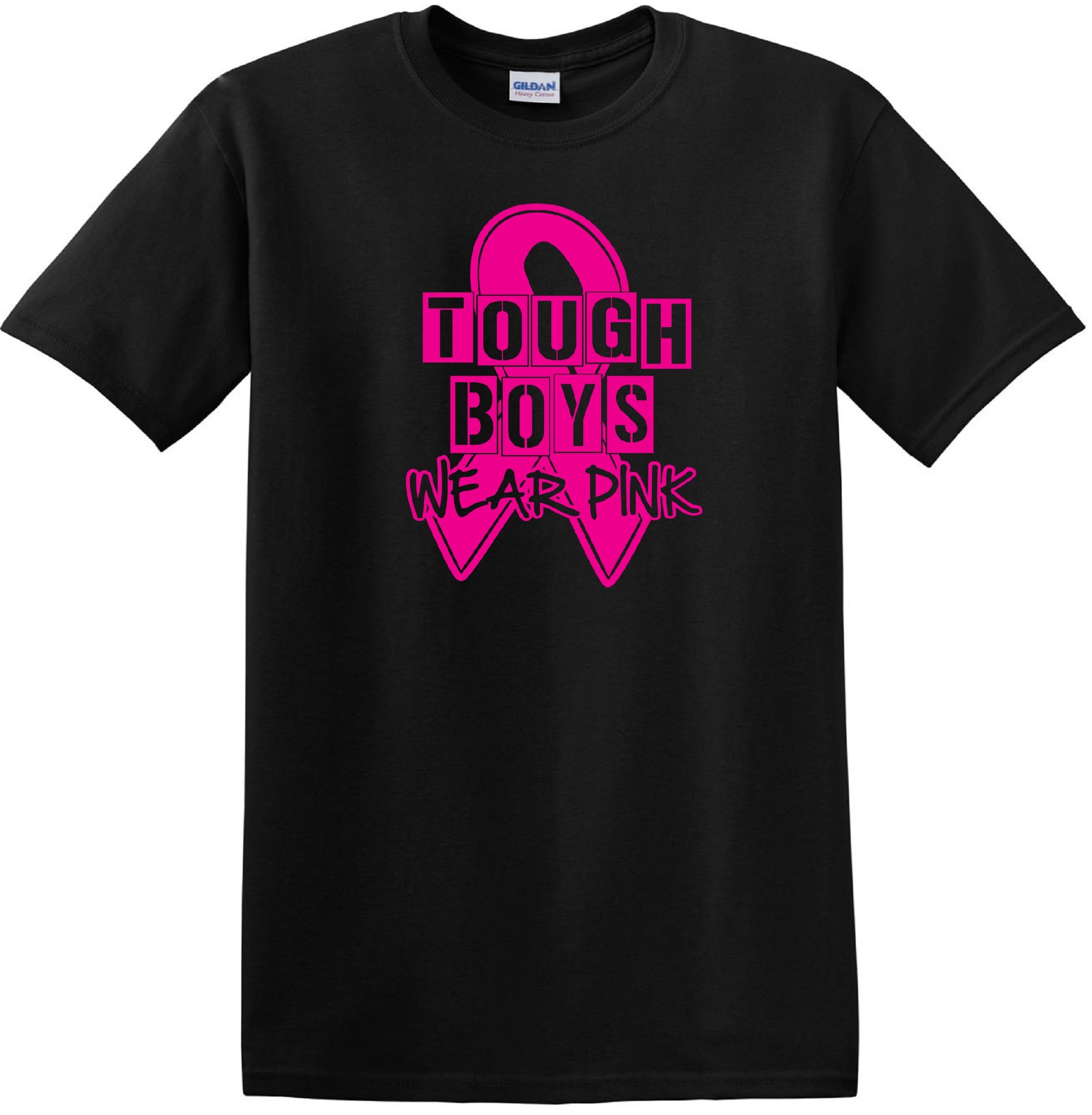 STUFF WITH ATTITUDE Tough Boys WEAR Pink & Black Graphic T-Shirt - Cool Streetwear for Casual Outfits & Teen Fashion