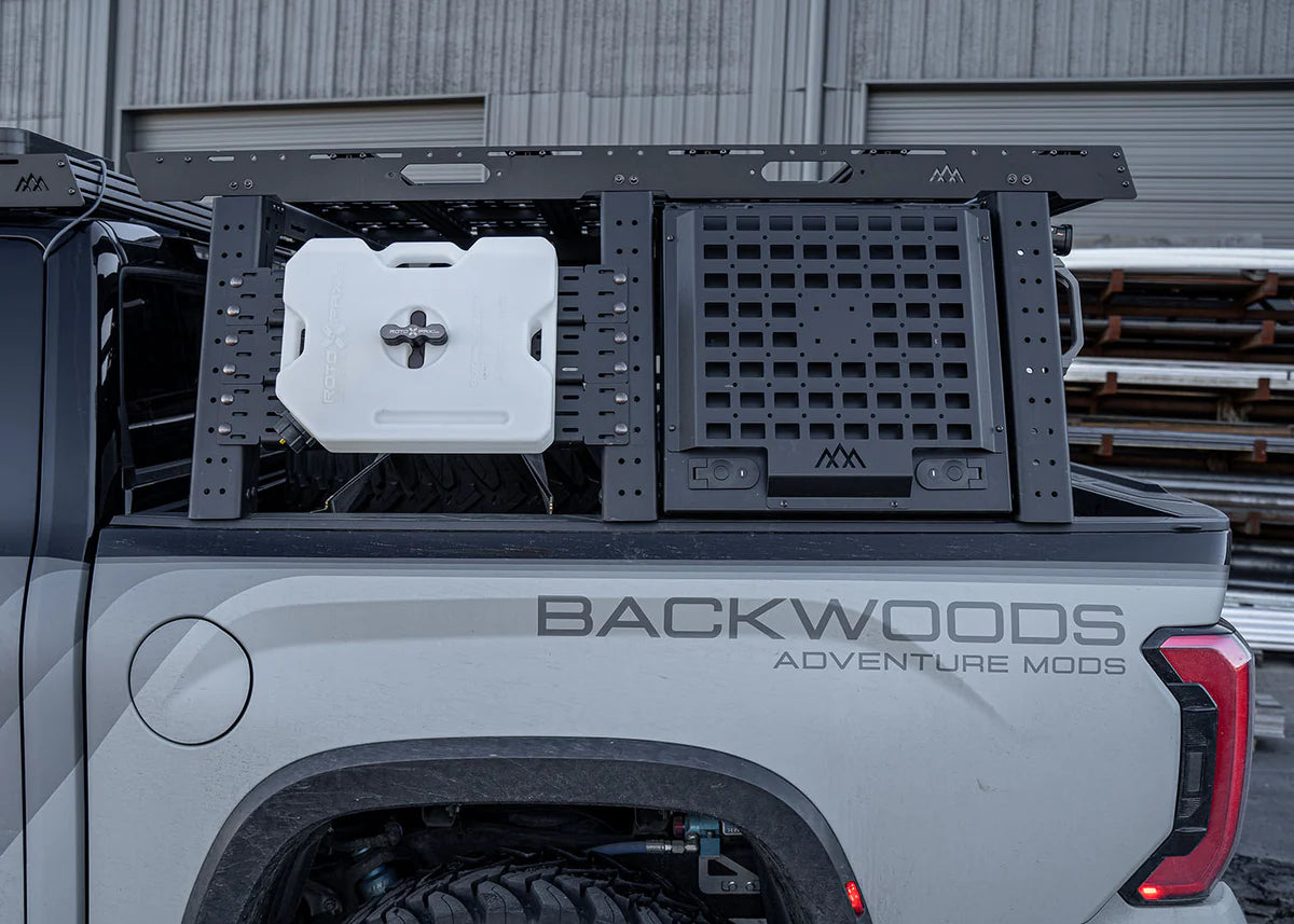 2022+ Toyota Tundra Aluminum Bed Rack Storage Box | Heavy Duty Truck Organizer for Backwoods Adventure & Off-Road Camping Gear | Perfect for Overlanding, Hunting & Outdoor Equipment Storage