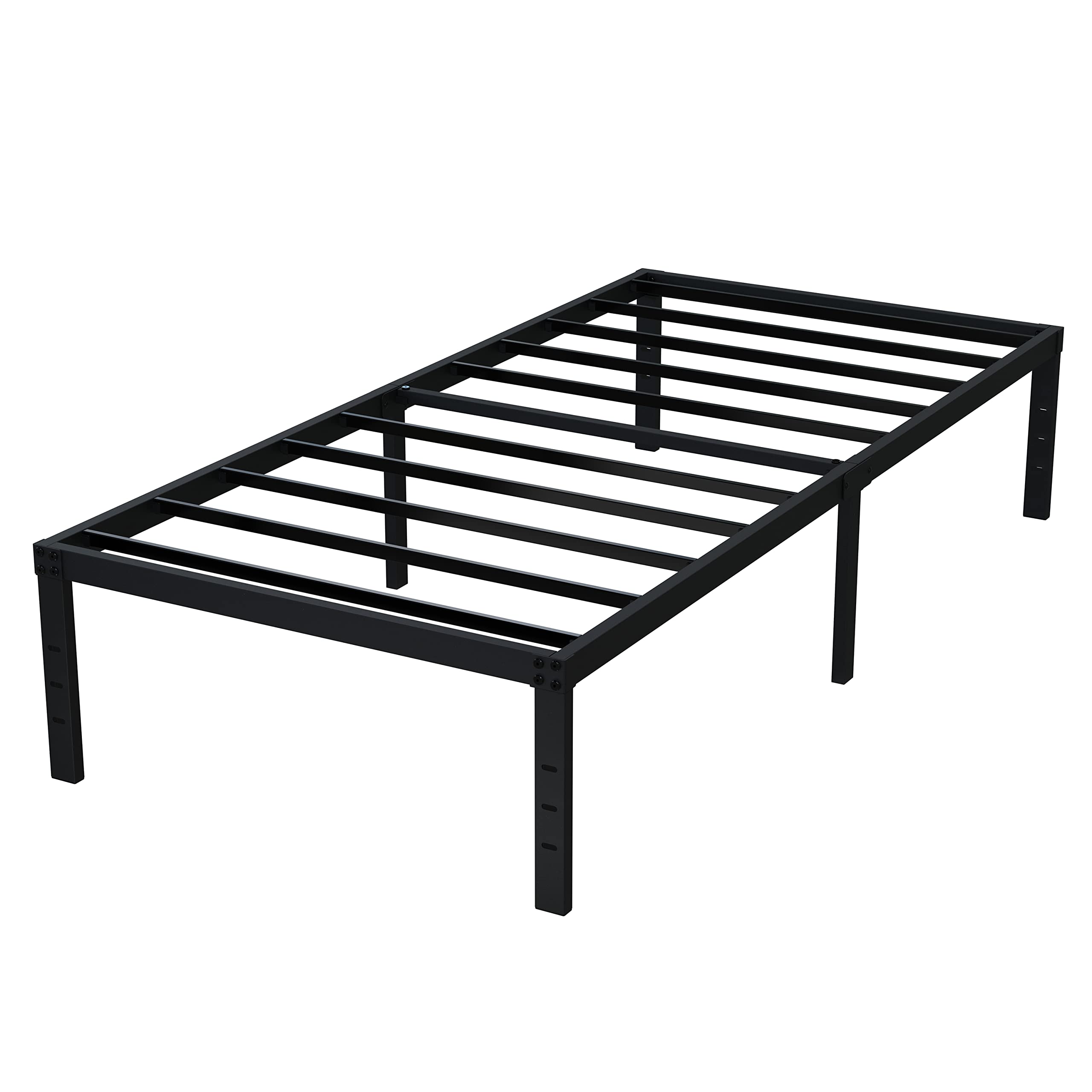 EMODA 16 Inch Heavy Duty Metal Platform Bed Frame for Twin XL - No Box Spring Needed, Noise Free & Easy Assembly - Black - Perfect for Dorms, Apartments & Guest Rooms