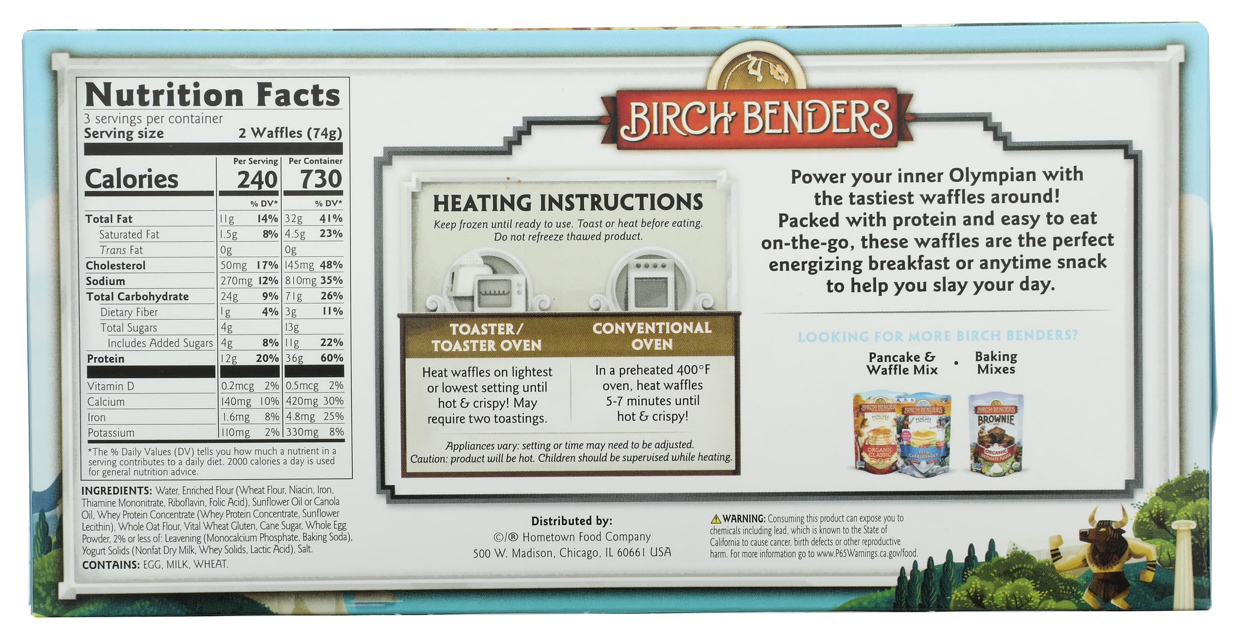 Birch Benders Protein Toaster Waffles - High Protein Breakfast Waffles (7.8 oz) - Perfect for Quick Breakfasts, Post-Workout Snacks & On-the-Go Meals
