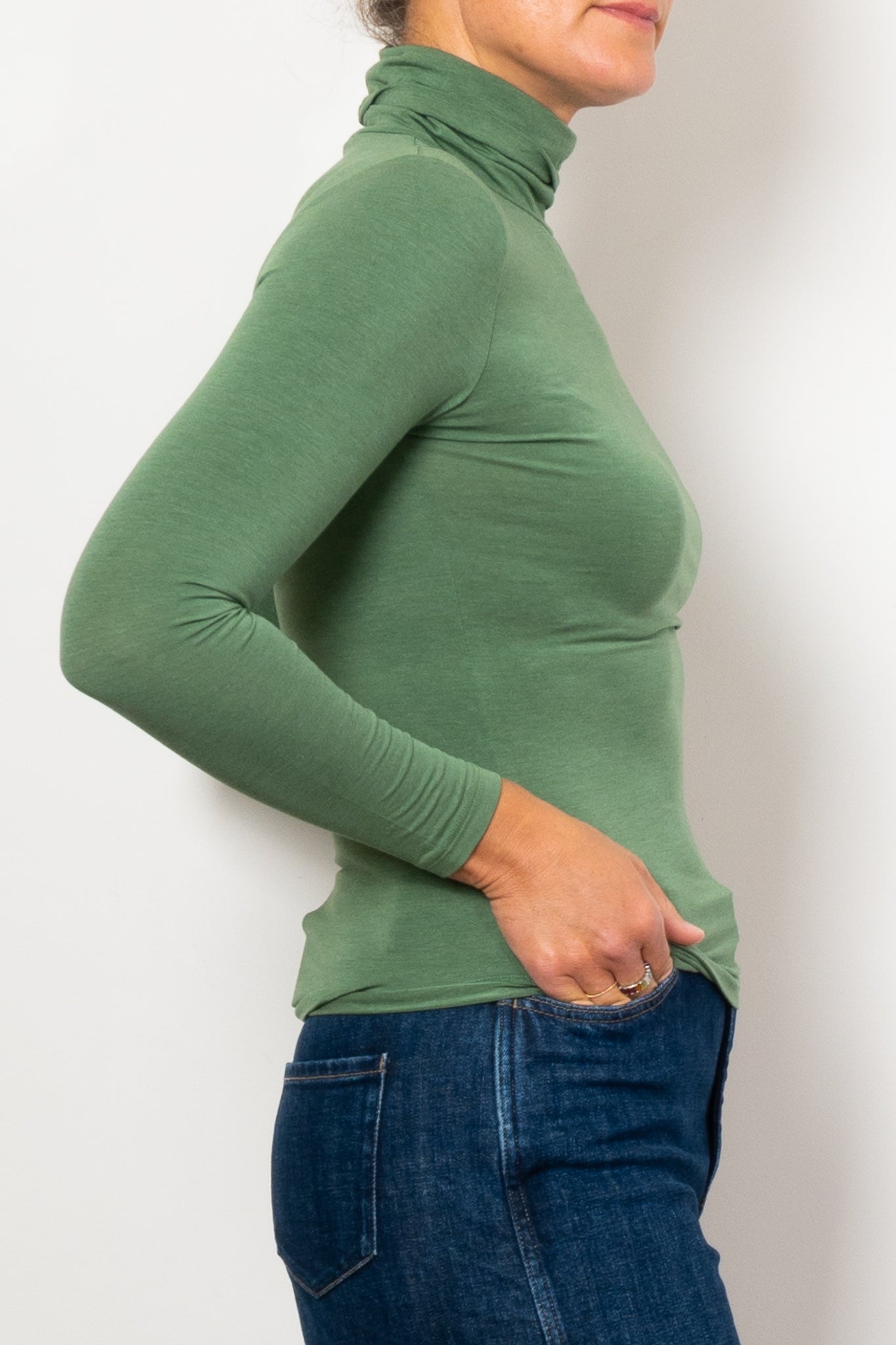 Soft Tani Marl Micromodal Turtleneck Top for Women - Breathable & Comfortable Slim Fit Long Sleeve Shirt - Perfect for Work, Layering & Everyday Wear