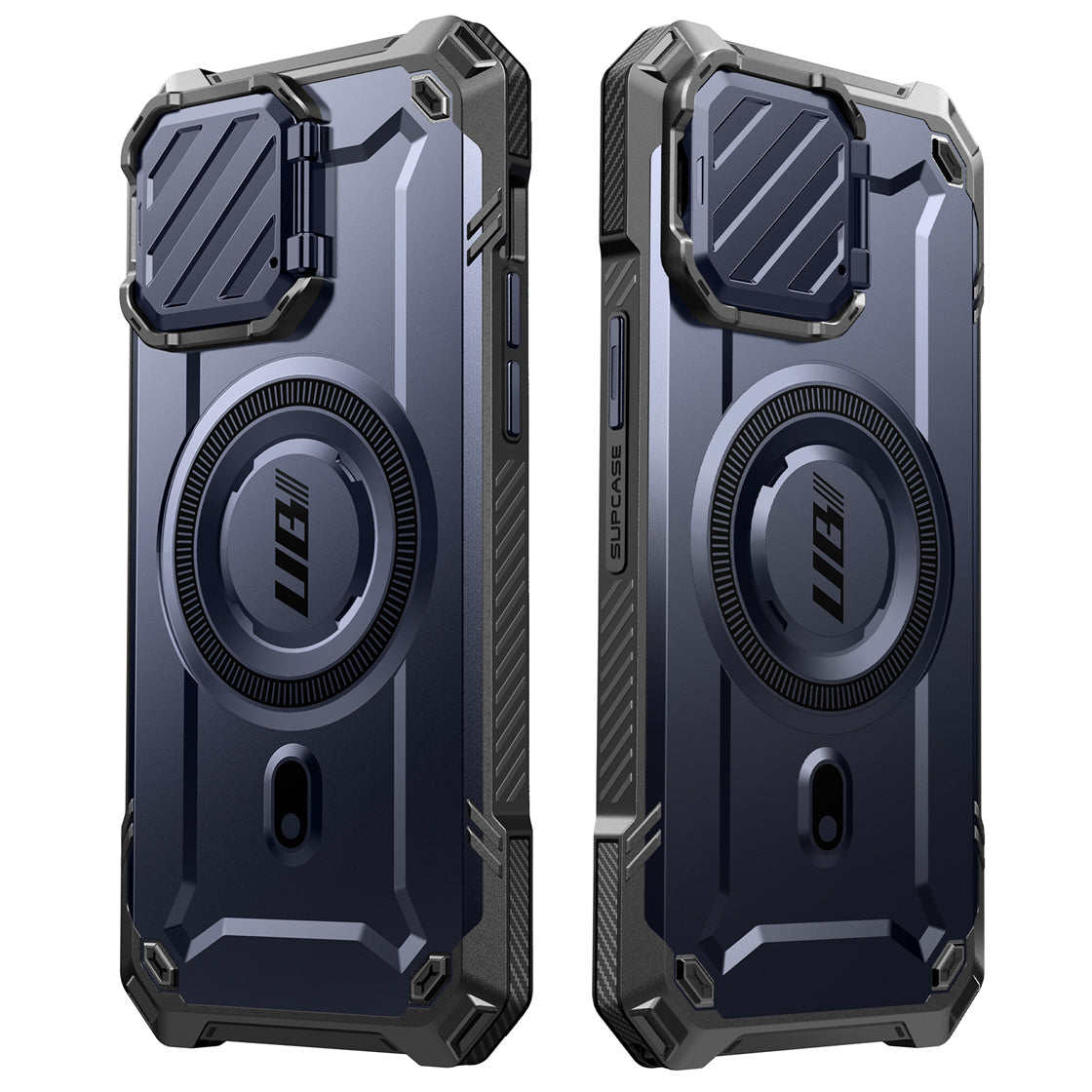iPhone 14 Case 6.1 Inch with MagSafe & Camera Lens Protector - Unicorn Beetle MAG XT Shockproof Protective Cover in Dark Blue | Perfect for Outdoor Activities, Travel & Daily Use