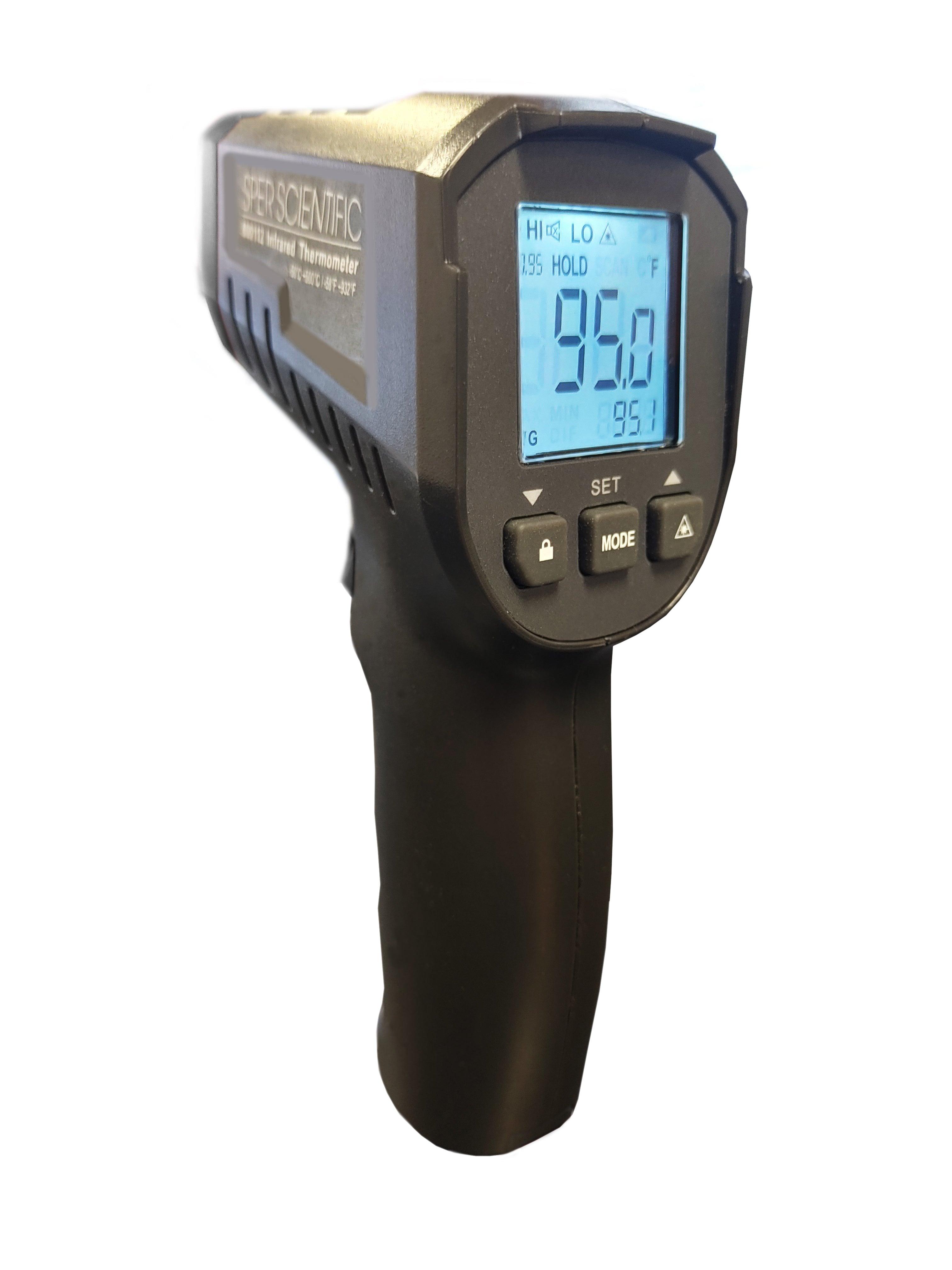 Non-Contact Infrared Thermometer Gun -12:1 Distance Ratio, -58°F to 932°F (-50°C to 500°C) for Accurate Temperature Readings - Perfect for Cooking, HVAC, Automotive & Home Use