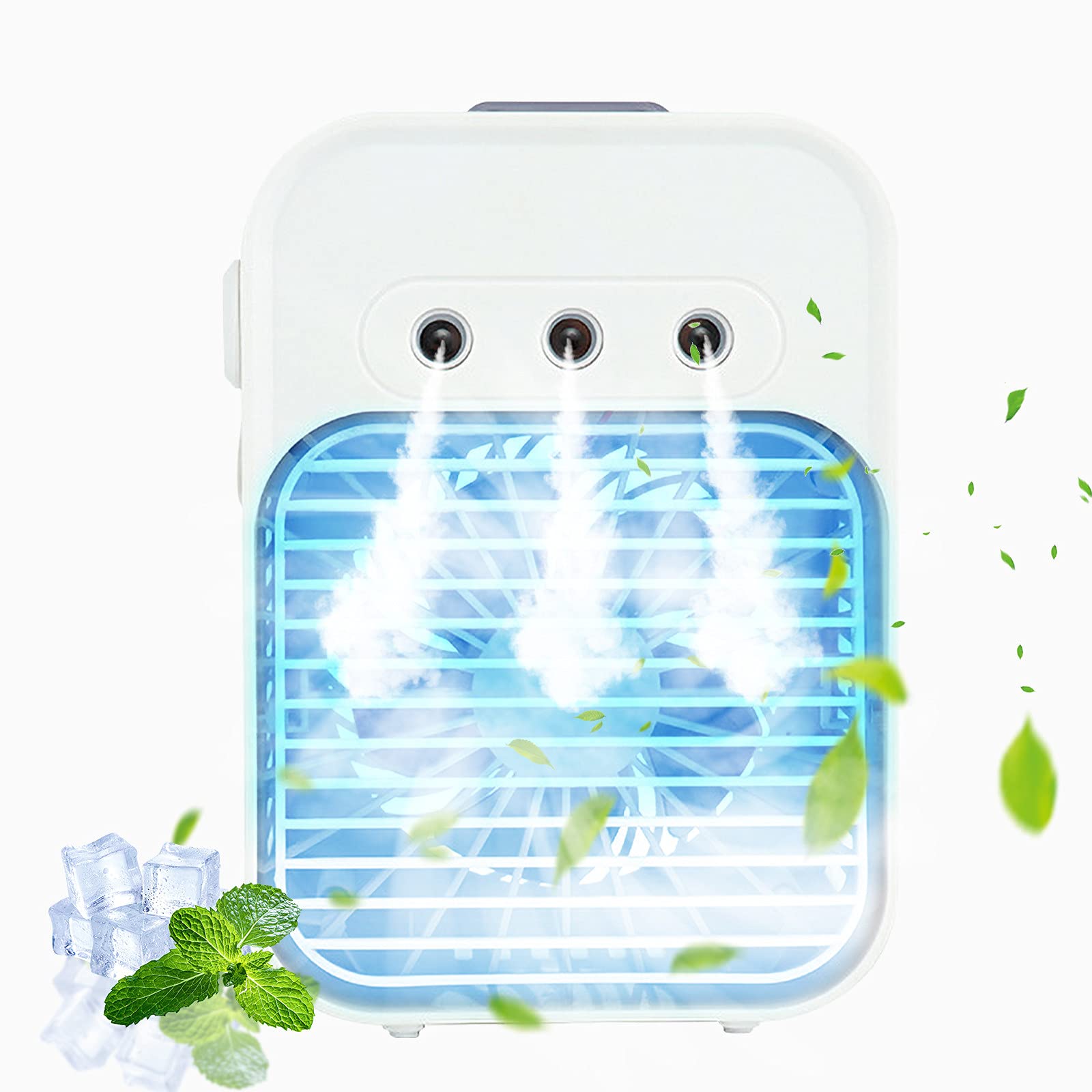 Portable Air Conditioner - Compact & Energy Efficient Evaporative Air Cooler for Home, Bedroom, Office, Table, Camping & Outdoor Use | Personal Cooling Fan for Summer Heat Relief