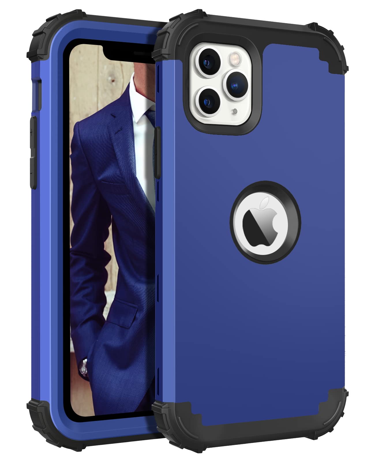 BENTOBEN Heavy Duty Rugged Shockproof iPhone 11 Pro Max Case - 3-in-1 Hybrid Hard PC & Soft Rubber Bumper Cover with Anti-Slip Protection (6.5