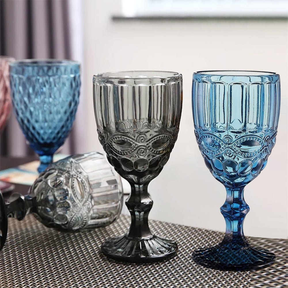 Elegant Clara Crystal Goblet Set - 6-Piece Luxury Wine Glasses for Wedding, Party & Fine Dining - Premium Lead-Free Glassware for Champagne, Cocktails & Special Occasions