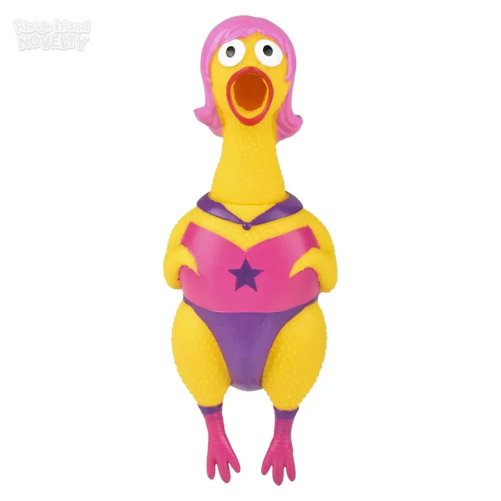 9.5 Inch Big Rubber Chicken Toy - Squeeze & Squeak Fun for Kids, Gag Gift for Pranks and Parties - Perfect for Jokes, Gifts, and Stress Relief
