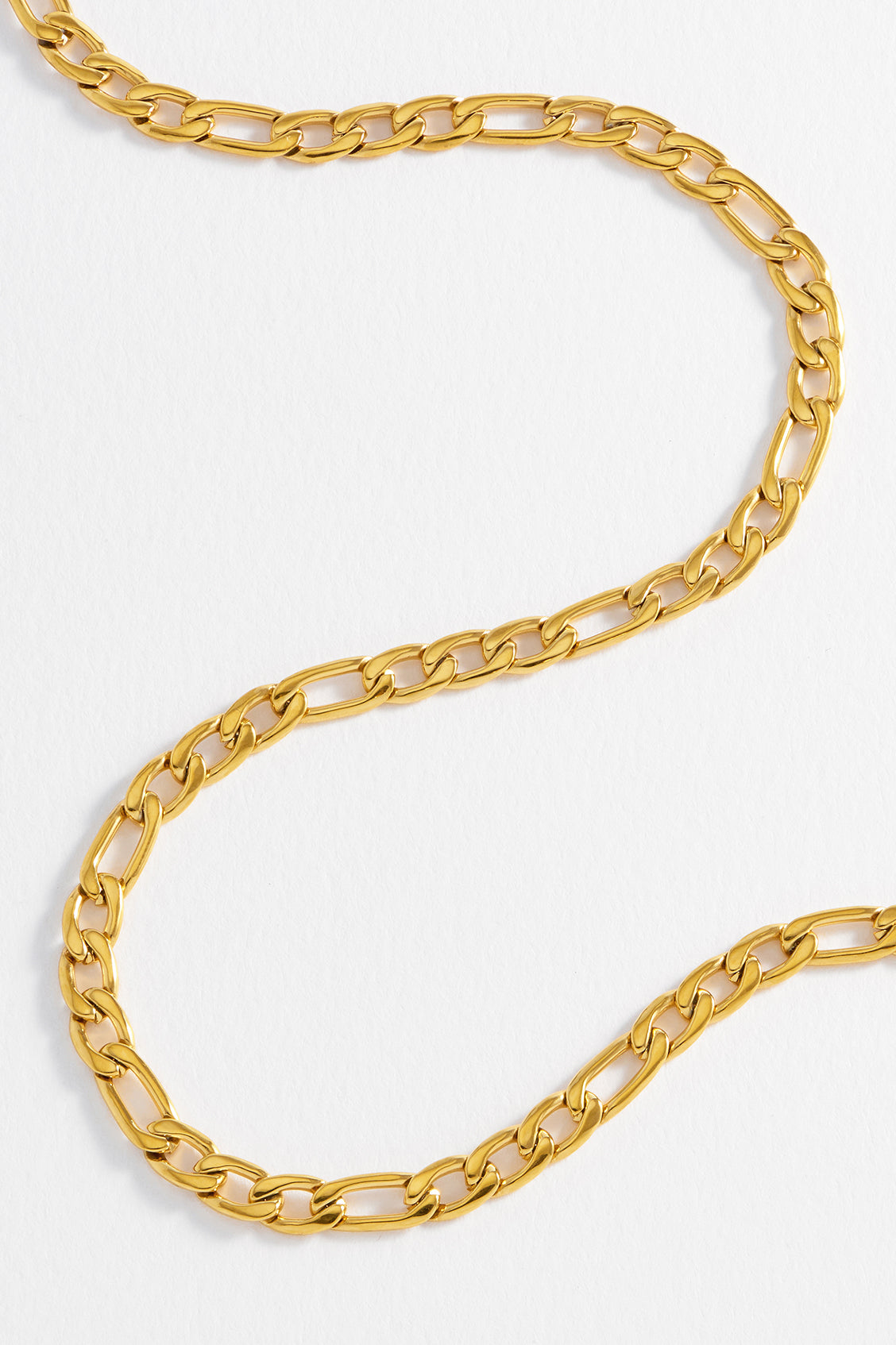 Stylish Men's Figaro Chain Necklace - 14K Gold Plated Italian Link Jewelry for Gifts & Everyday Wear - Perfect for Dating, Parties & Special Occasions