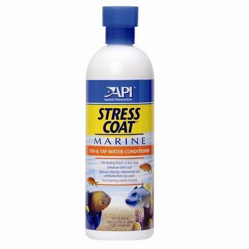 API Marine Stress Coat 473ml - Water Conditioner for Aquarium Fish | Reduces Stress & Heals Damaged Scales | Ideal for Freshwater & Saltwater Tanks | Use During Water Changes & New Fish Acclimation
