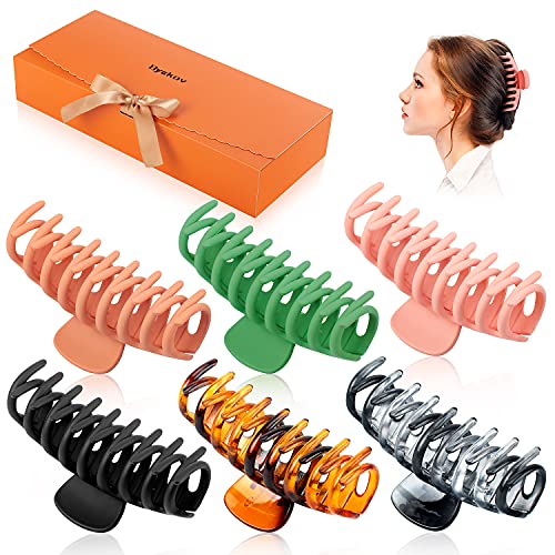 4.3 Inch Large Hair Claw Clips for Women & Girls - Non-Slip Strong Hold Barrettes for Thick & Long Hair - Fashion Hair Accessories for Everyday, Work, School & Special Occasions