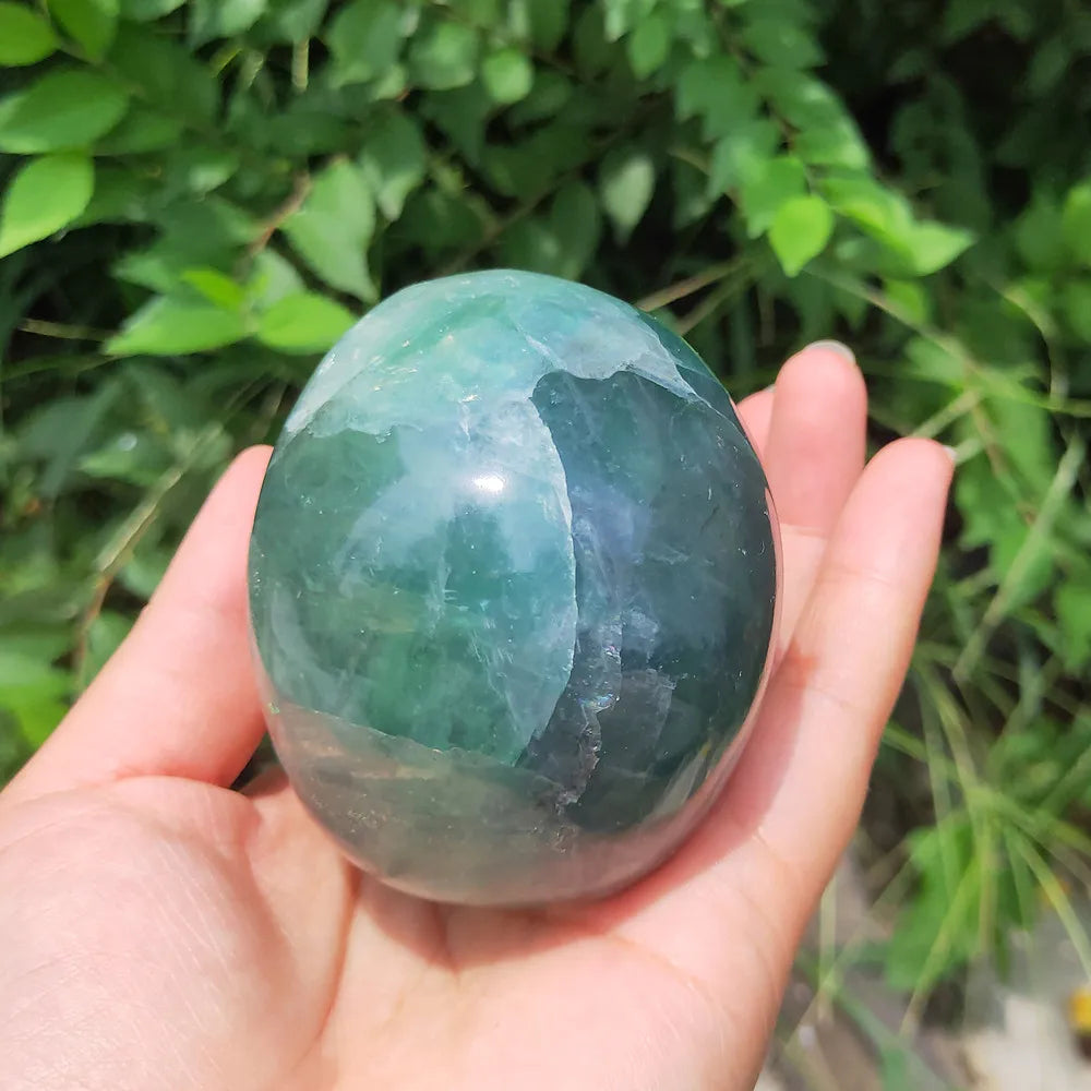600g Natural Green Fluorite Quartz Skull - Healing Crystal Gemstone for Meditation, Reiki & Home Decor - Unique Handcrafted Spiritual Decor Gift for Yoga & Energy Healing