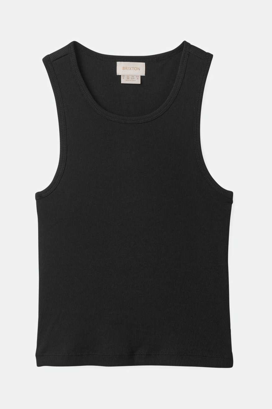 Classic Organic Cotton A Tank Top for Women - Black | Comfortable & Breathable for Yoga, Workout & Casual Wear
