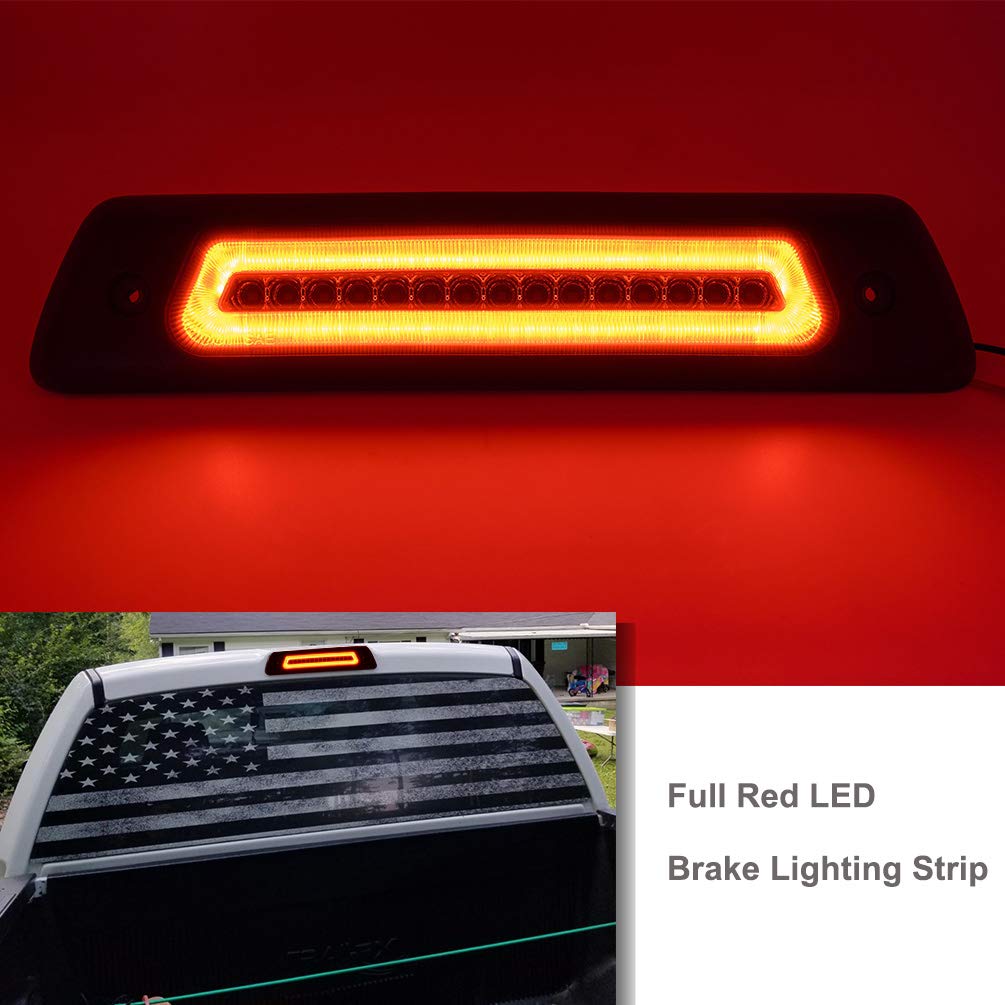 Ford F150 Raptor Third Brake Light LED Kit (2009-2014) - Red/White Smoked Lens with Reverse & Cargo Lights | Upgrade for Off-Roading, Night Driving & Enhanced Visibility
