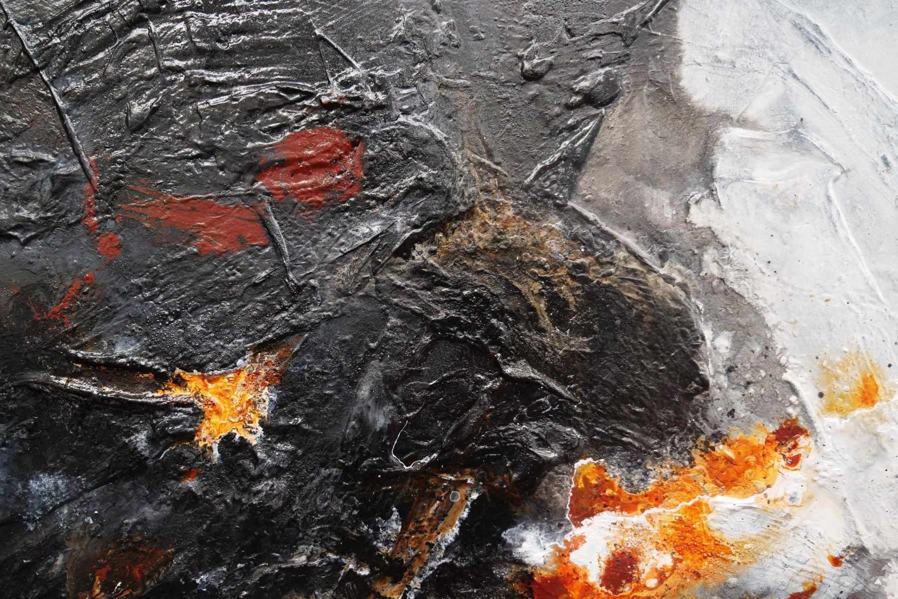 Rustic Charcoal Abstract Painting 63