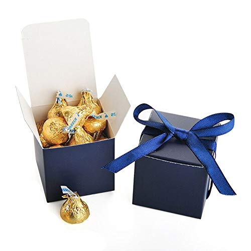 Navy Blue Box With Blue Ribbon