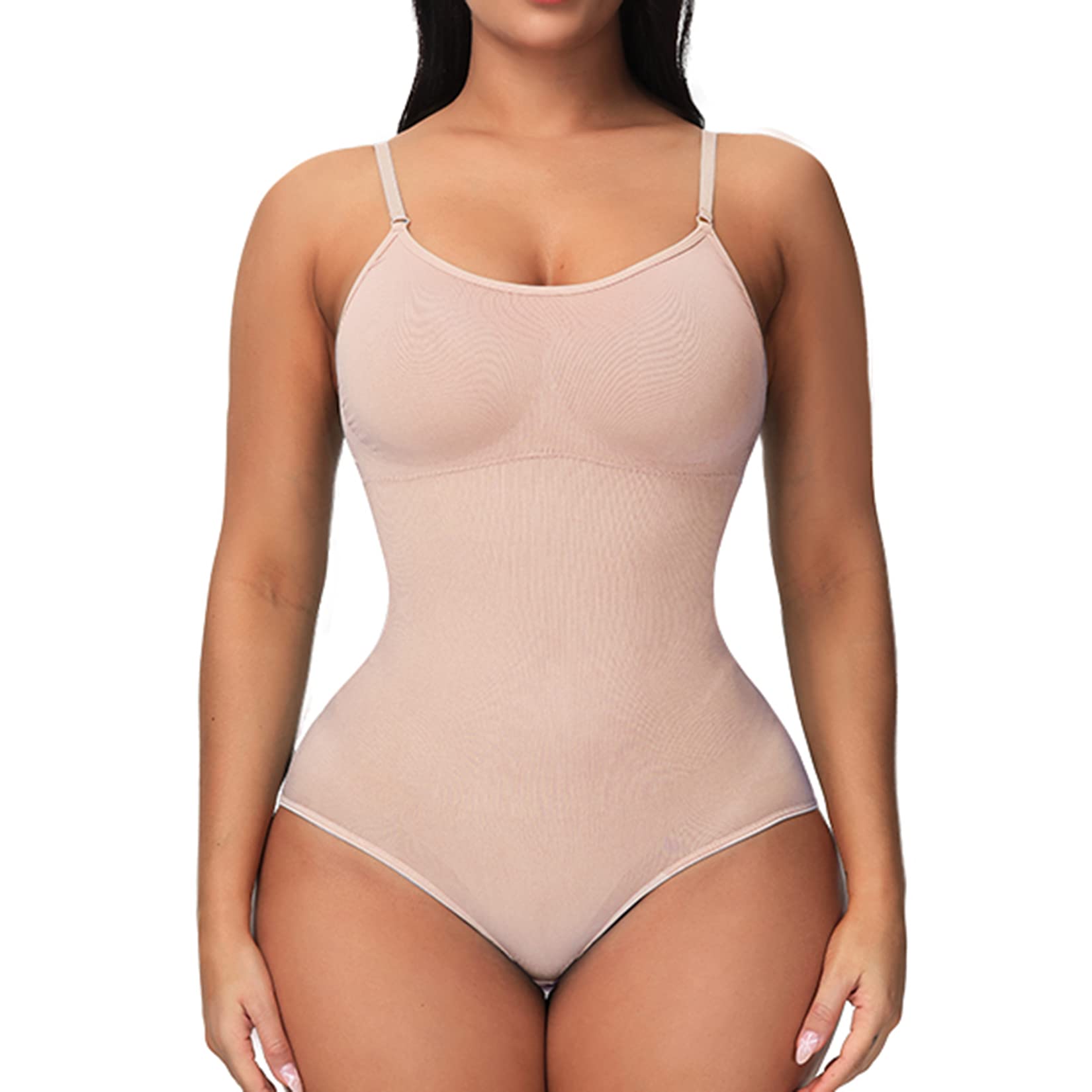 Women's Tummy Control Shapewear Bodysuit - Seamless Body Shaper with Open Crotch & Butt Lifting for Slimming & Smoothing - Perfect for Dresses, Workout & Everyday Wear