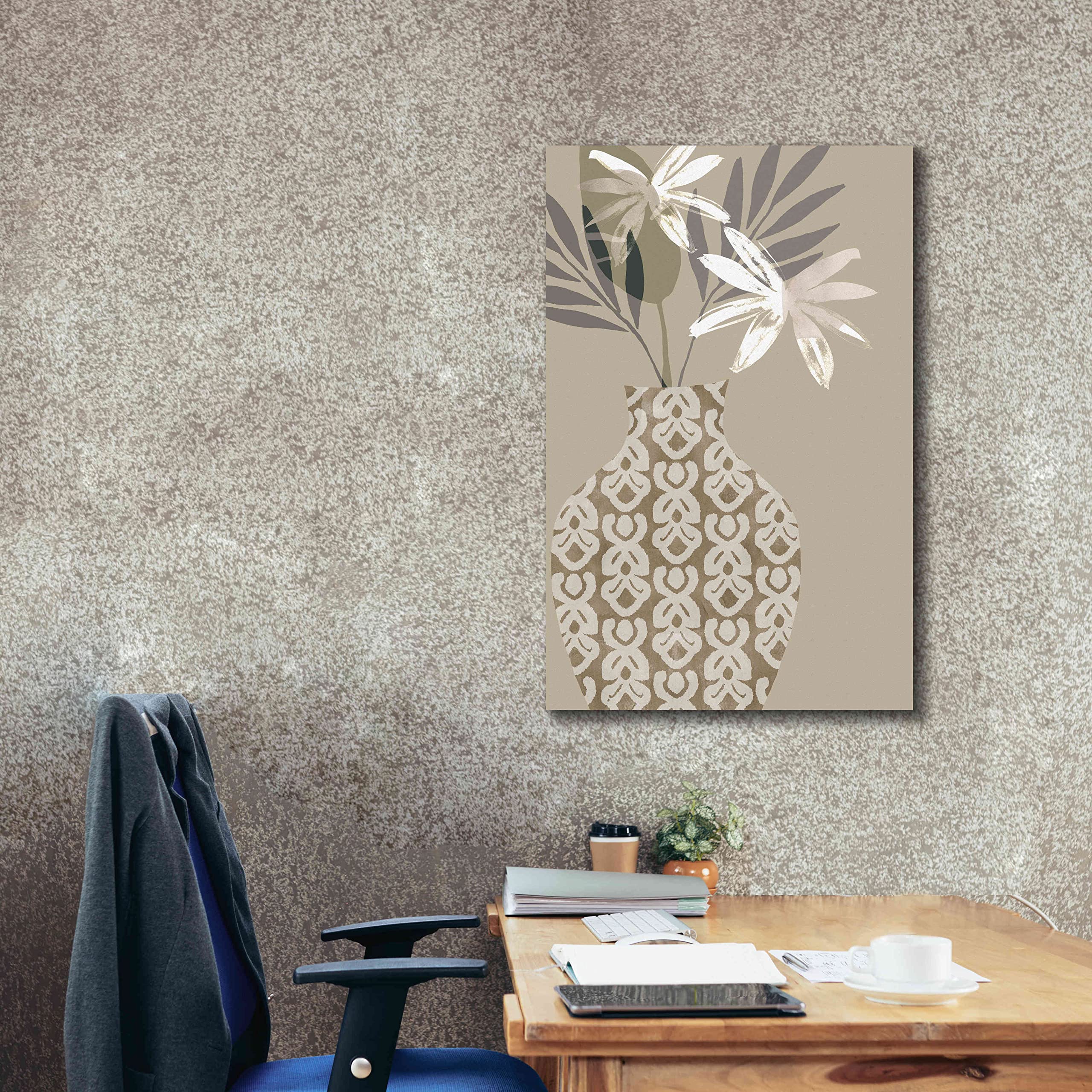 Flora Kouta Graffiti Decorative Vase I Giclee Canvas Wall Art - 26x40 Inches Modern Home Decor for Living Room, Bedroom & Office