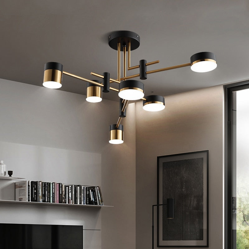 Sputnik Chandelier - Modern Elegant Crystal Ceiling Light Fixture for Dining Room, Living Room & Bedroom - Gold/Silver Finish Luxury Lighting Decor