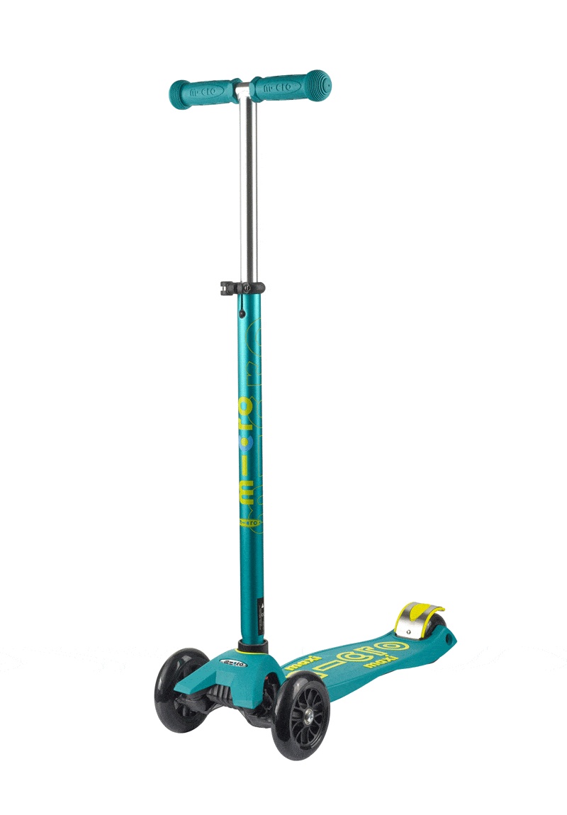 Micro Kickboard Maxi DELUXE Scooter for Kids - 3 Wheel Light Up Kick Scooter with Adjustable Handlebar - Perfect for Outdoor Play, Commuting & Neighborhood Fun
