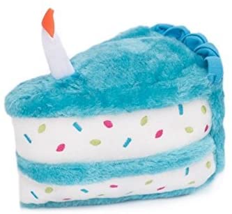 ZippyPaws Birthday Cake Squeaky Dog Toy - Fun Interactive Plush Chew Toy for Small & Medium Dogs - Perfect for Birthday Parties & Playtime