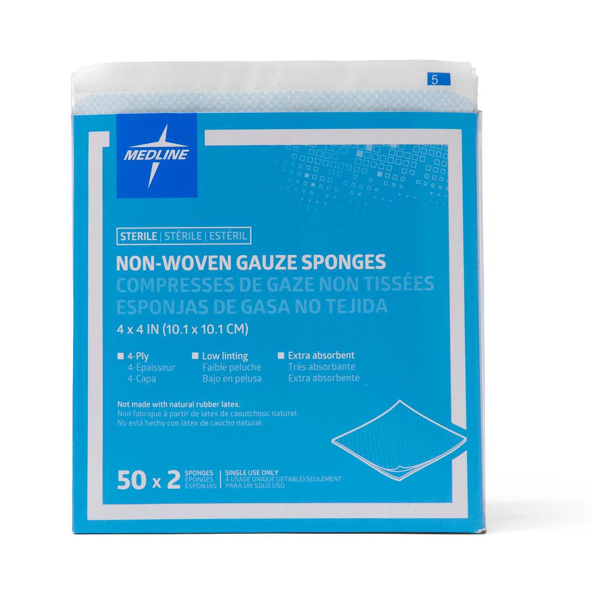 Sterile Non-Woven Medical Sponges - Assorted Sizes (2x2, 4x4, 5x9 inches) for Wound Care, First Aid & Surgical Use