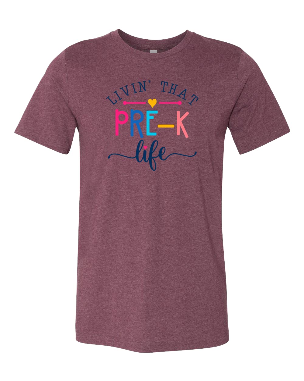 Livin That Preschool Life T-Shirt - Back to School Teacher Shirt - Inspirational Educator Apparel - Teach Love Inspire Top - First Grade Teacher Gift - Perfect for Classroom, Teacher Appreciation Week & School Events