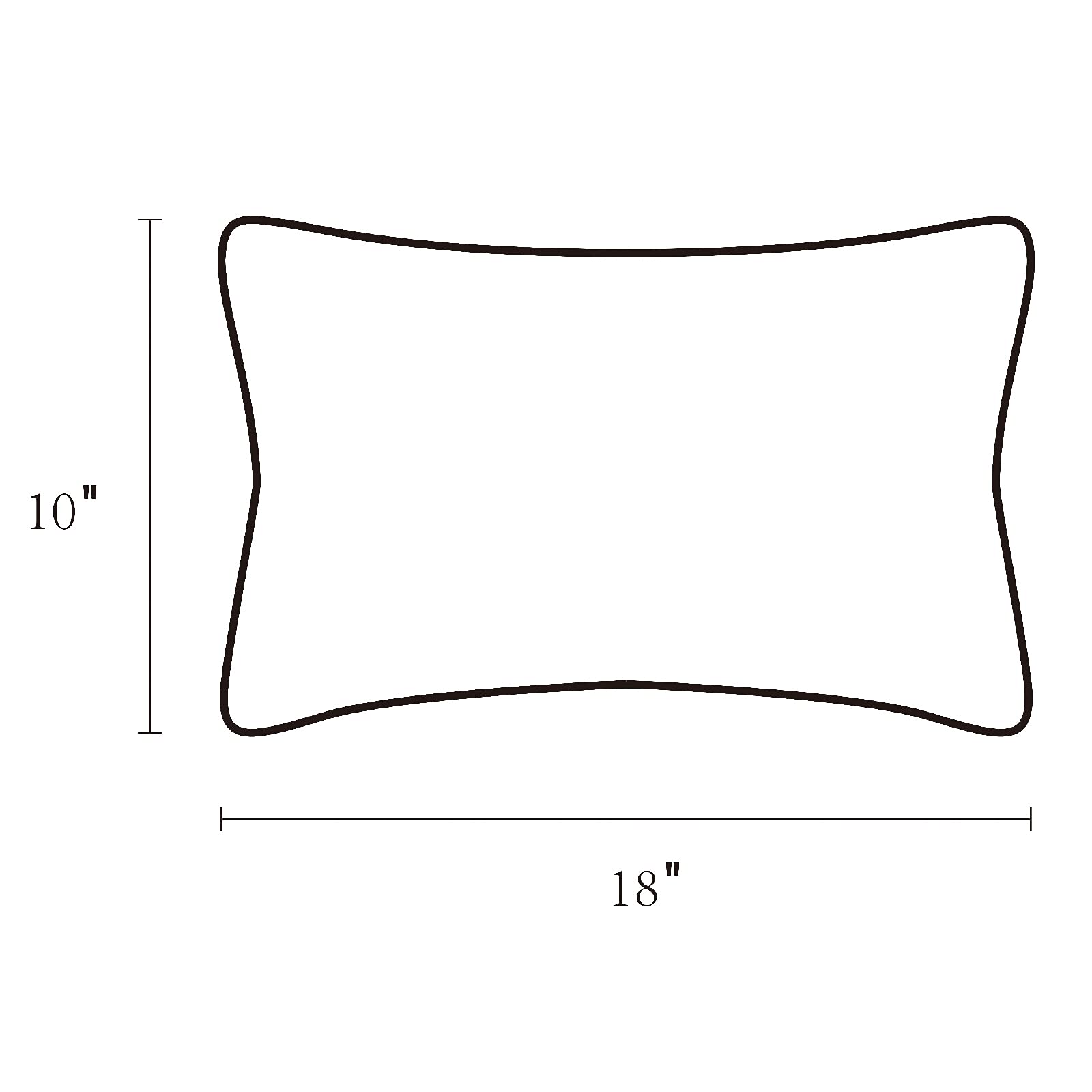 Waterproof Outdoor Lumbar Pillows Set of 2 - 10x18 Inch Rectangle Patio Cushions for Garden, Poolside & Porch Furniture - Decorative Beige & Navy Waist Pillows for Lounge Chairs, Daybeds & Outdoor Seating