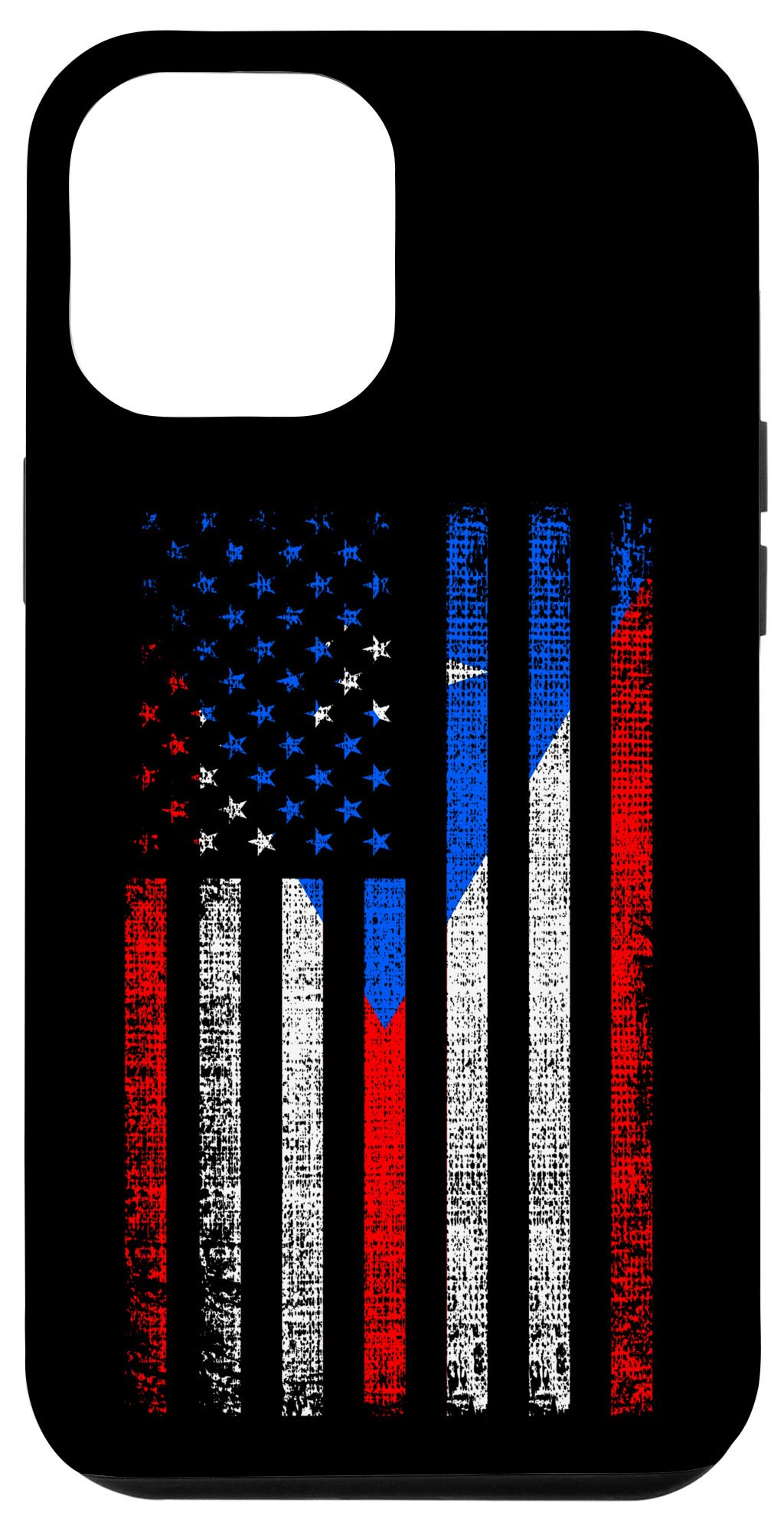 iPhone 12 Pro Max Case with Puerto Rico & USA Flag Design - Durable Protective Cover for Travel, Work & Daily Use
