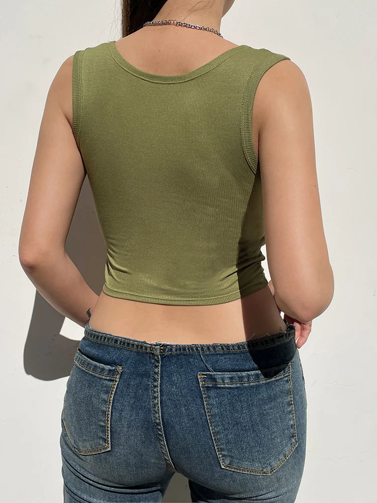 Women's Ribbed Padded Sports Bra - Breathable Summer Crop Top for Fitness, Yoga & Casual Wear - Comfortable Workout Tank Top for Running, Gym & Everyday Outfits