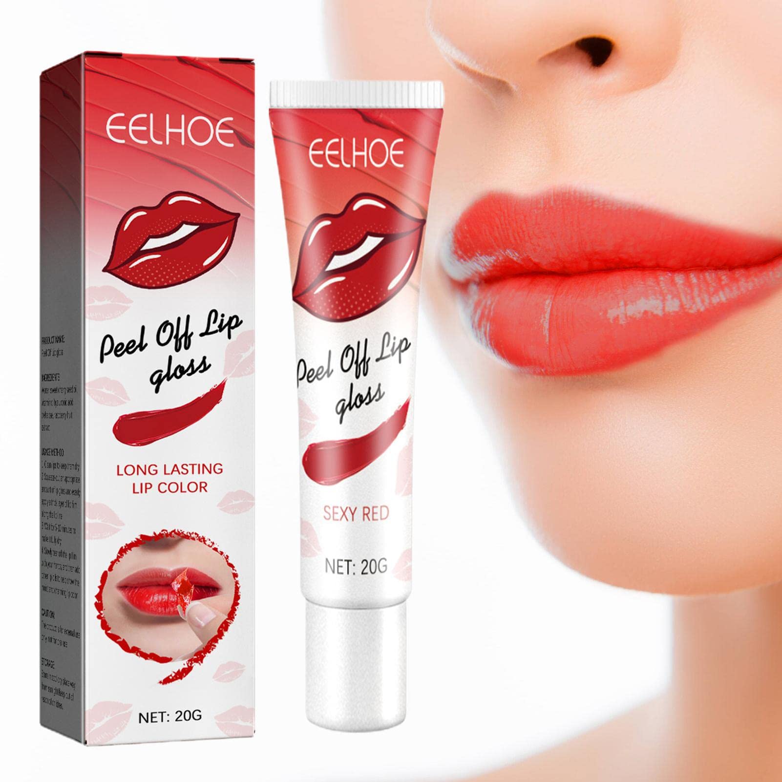 Peel Off Lipstick - 0.71oz Long Lasting Lip Stain, Non-Stick Cup Color Lip Gloss for Women & Girls | Perfect for Birthday Gifts, Parties & Daily Makeup Looks