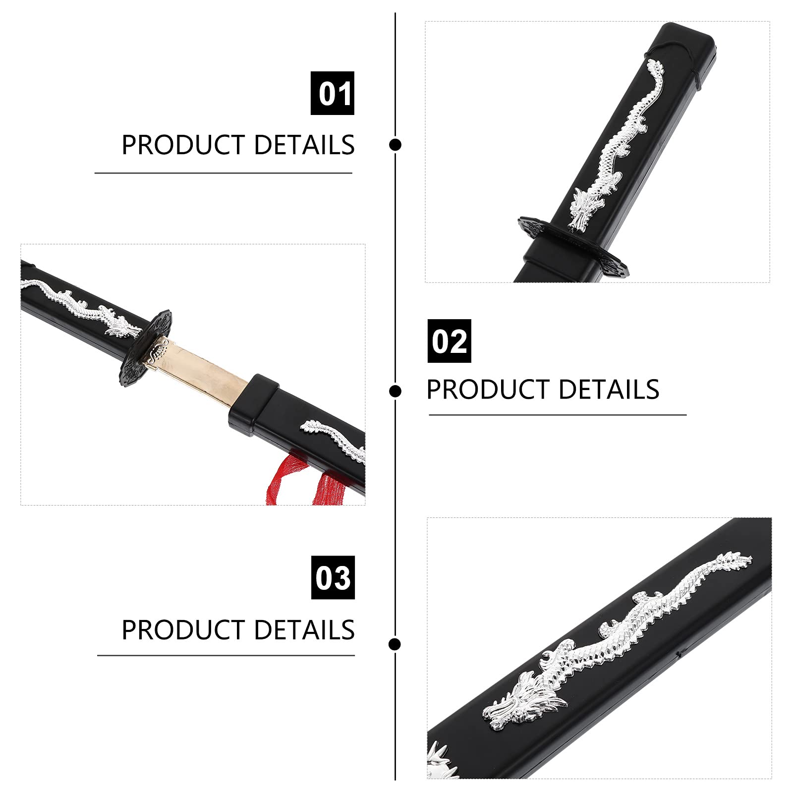 SOIMISS Halloween Samurai Sword Toy - Japanese Katana Replica for Cosplay, Costume Accessory & Party Decor - Perfect for Halloween, Anime Conventions & Themed Events
