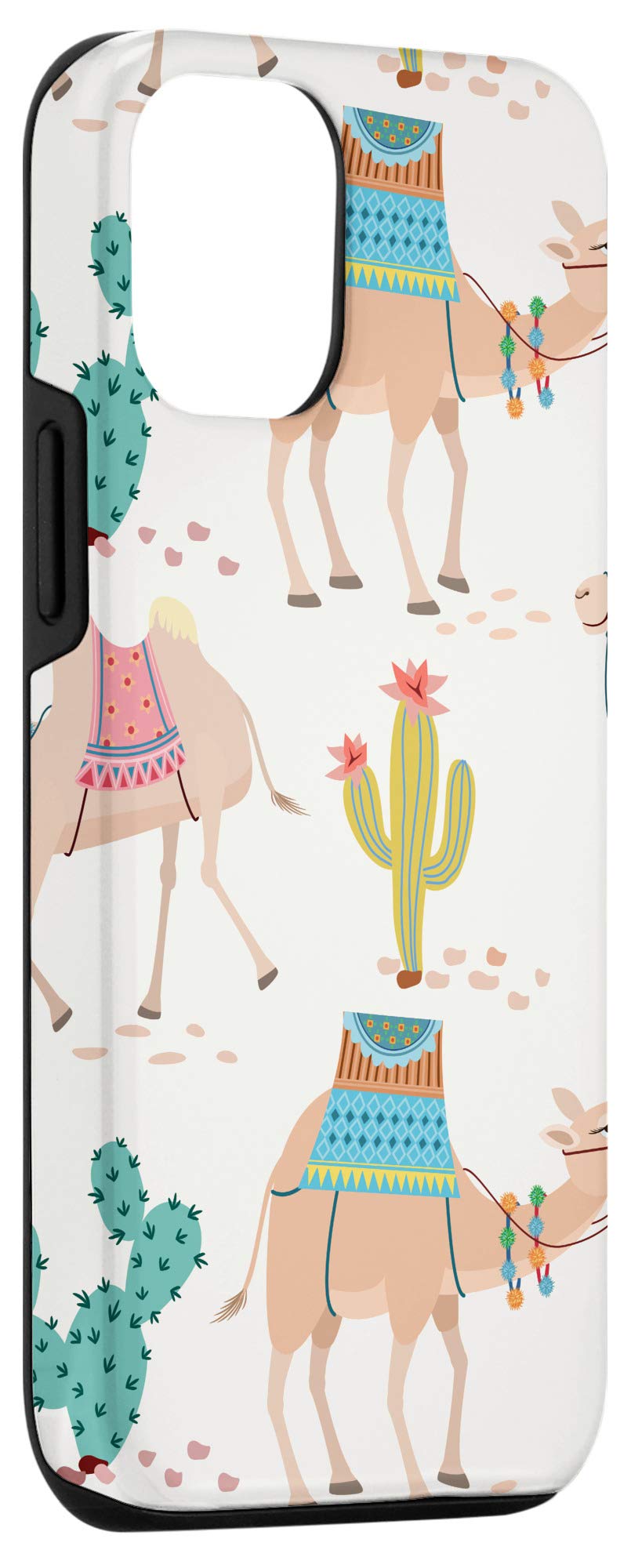 iPhone 12/12 Pro Cactus Lover Case - Cute Camel & Desert Animal Pattern Protective Cover | Perfect Gift for Nature Enthusiasts & Outdoor Adventures