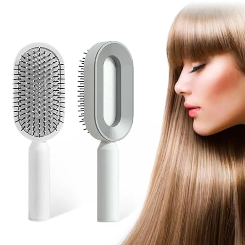Xenos Women's Hair Brush - Durable Scalp Massage Hairbrush with Custom Bristles & Air Cushion | Lightweight Detangling Brush for Daily Hair Care & Styling | Perfect for Home, Travel & Salon Use