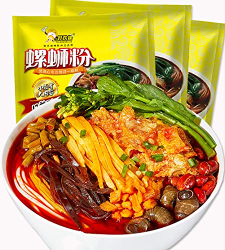 Authentic Guangxi Liuzhou River Rice Noodles - Traditional Snail Rice Noodles (Original Flavor 400g x 5 Packs) | Spicy Instant Noodles for Quick Meals, Asian Cuisine Lovers & Late Night Snacks