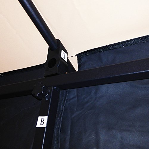 Garden Winds Replacement Canopy for Garden Treasures Geo 10ft Gazebo - Riplock 350 UV-Resistant Beige Fabric - Perfect for Patio, Backyard, and Outdoor Relaxation