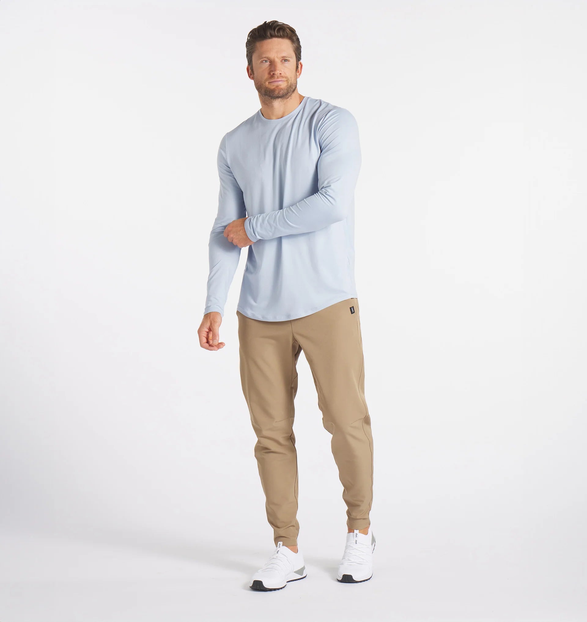 Men's Ultra Long Sleeve T-Shirt - Sky Blue Comfort Fit Casual Shirt for Everyday Wear | Perfect for Work, Travel & Outdoor Activities