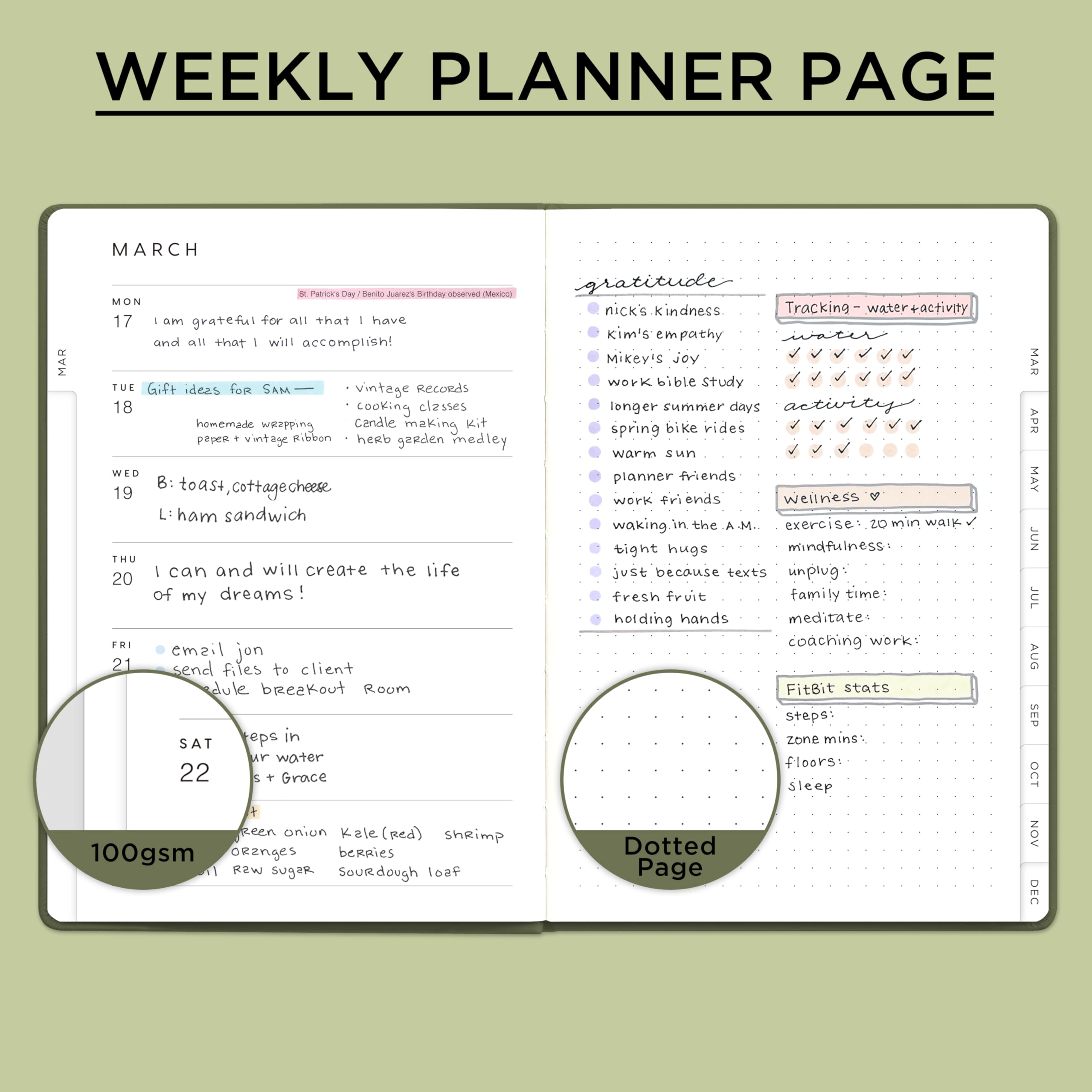 2025 Daily Weekly Monthly Planner - A5 Size 5.7