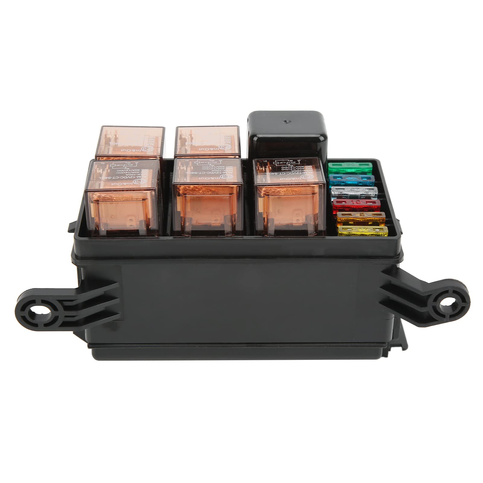 Durable 12V Fuse Relay Box - Waterproof ABS Plastic Automotive & Marine Relay System Kit for Car, Boat, RV - Perfect for Electrical Wiring & Circuit Protection