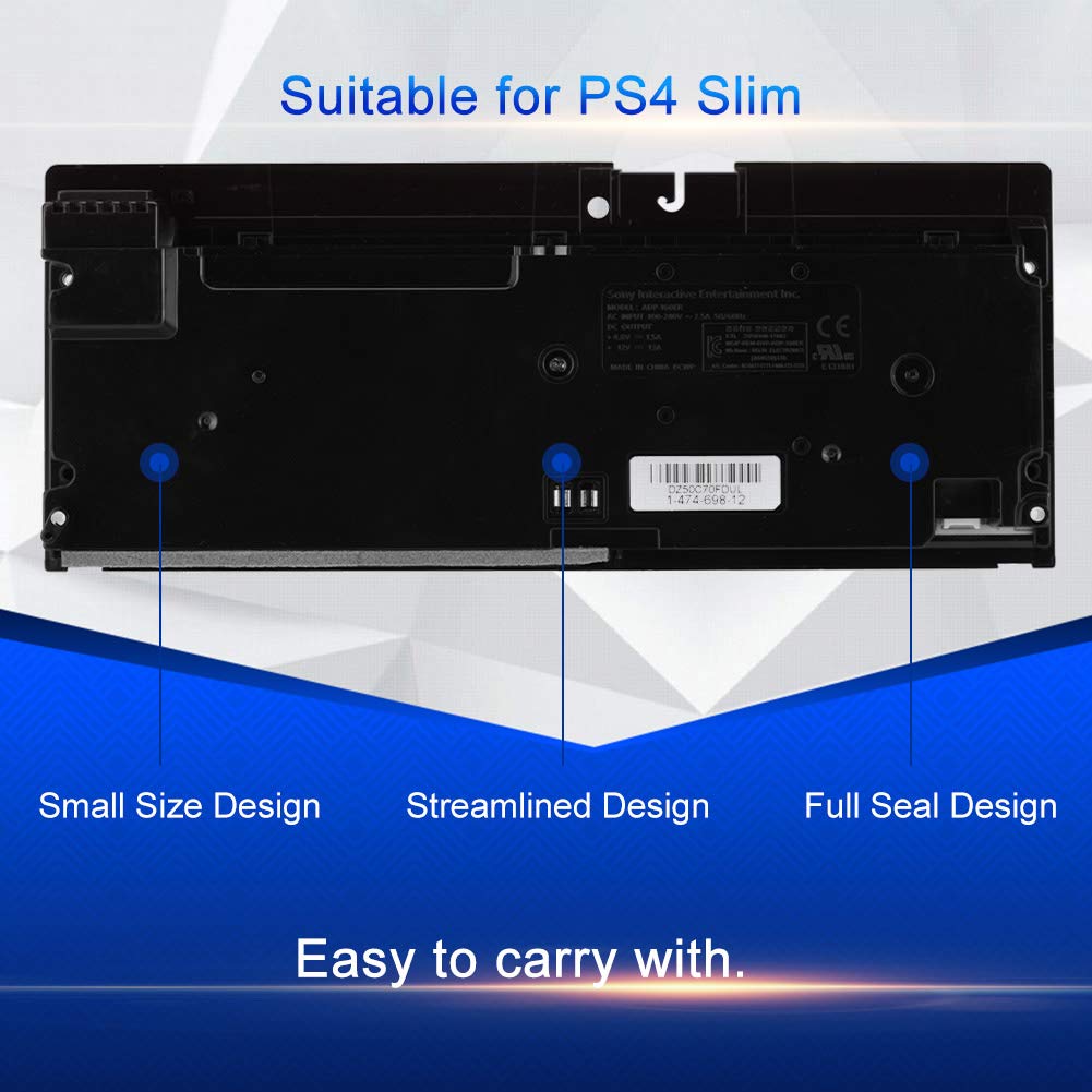 Original PS4 Slim Power Supply Unit Replacement ADP-160ER for PS4 Slim 2000 Series - 160W AC Adapter for PlayStation 4 Slim Console - Perfect for Gaming Setups & Home Entertainment Systems