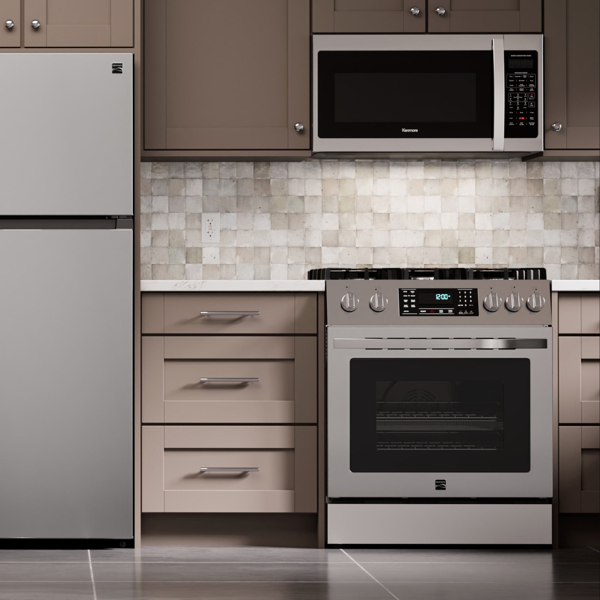 Kenmore 4.8 cu. ft. Front Control Gas Range with Air Fryer - Perfect for Family Cooking & Holiday Meals