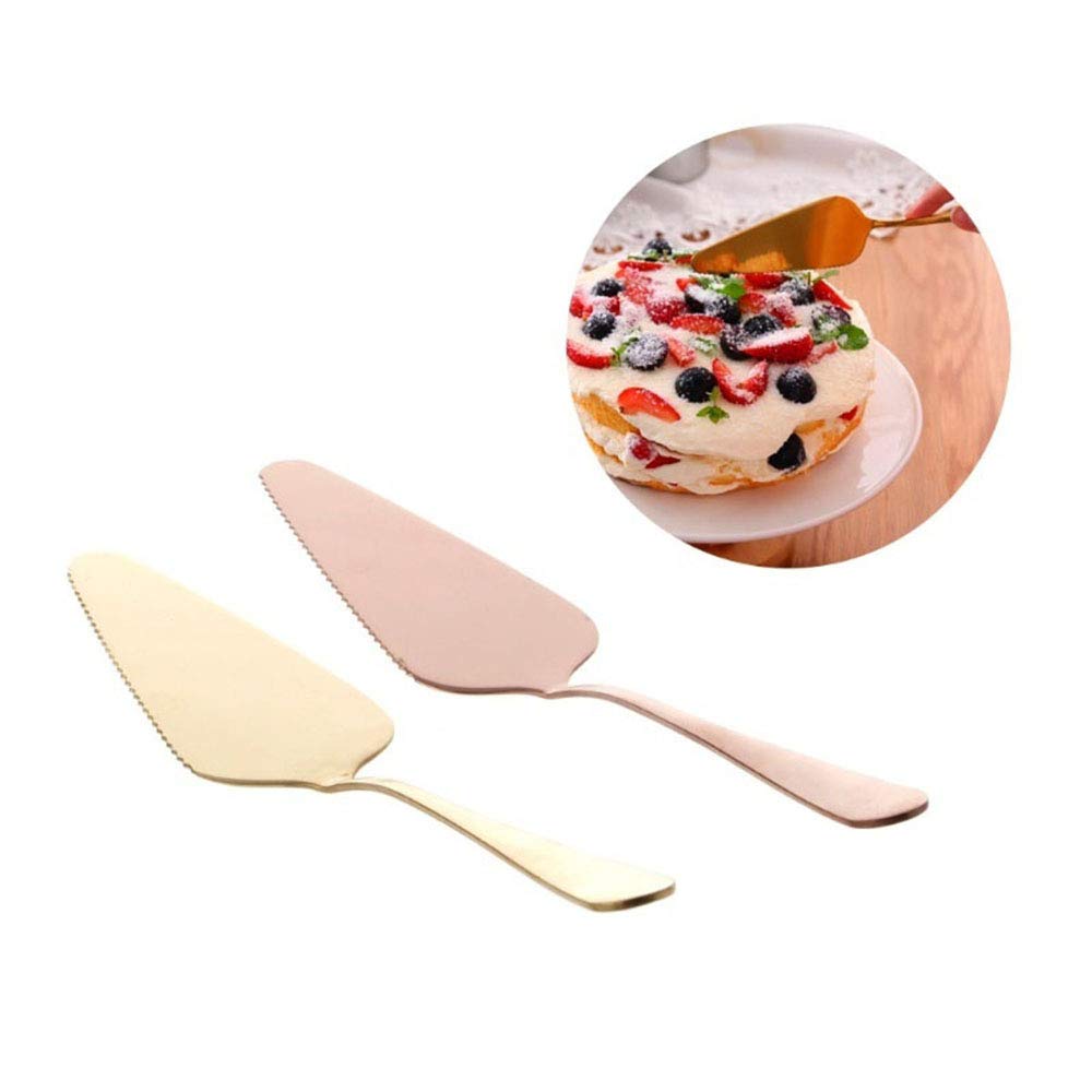 Stainless Steel Gold/Rose Gold Chocolate Triangle Spatula - Butter & Cheese Spreader - Cake & Pizza Baking Tool - Perfect for Dessert Making, Kitchen Baking & Food Decoration