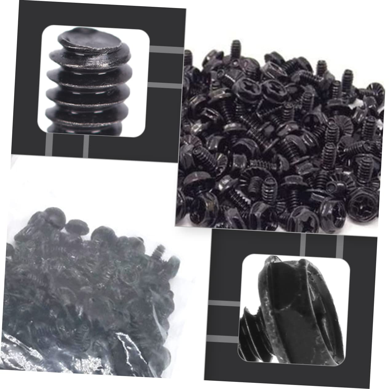 Mikikit 100 Pcs PCI Screws for Computer Case - Thumb Screws, Power Supply Screws & Chassis Fasteners - Replacement Accessories for PC Building & Repair (Ideal for DIY, Upgrades & Maintenance)