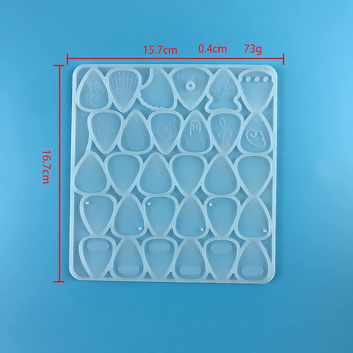 Premium Silicone Guitar Pick Molds for Resin Casting - Triangle Plectrum & Pick Case Epoxy Molds - DIY Musical Accessories for Guitarists - Perfect for Handmade Jewelry, Keychains & Gift Making