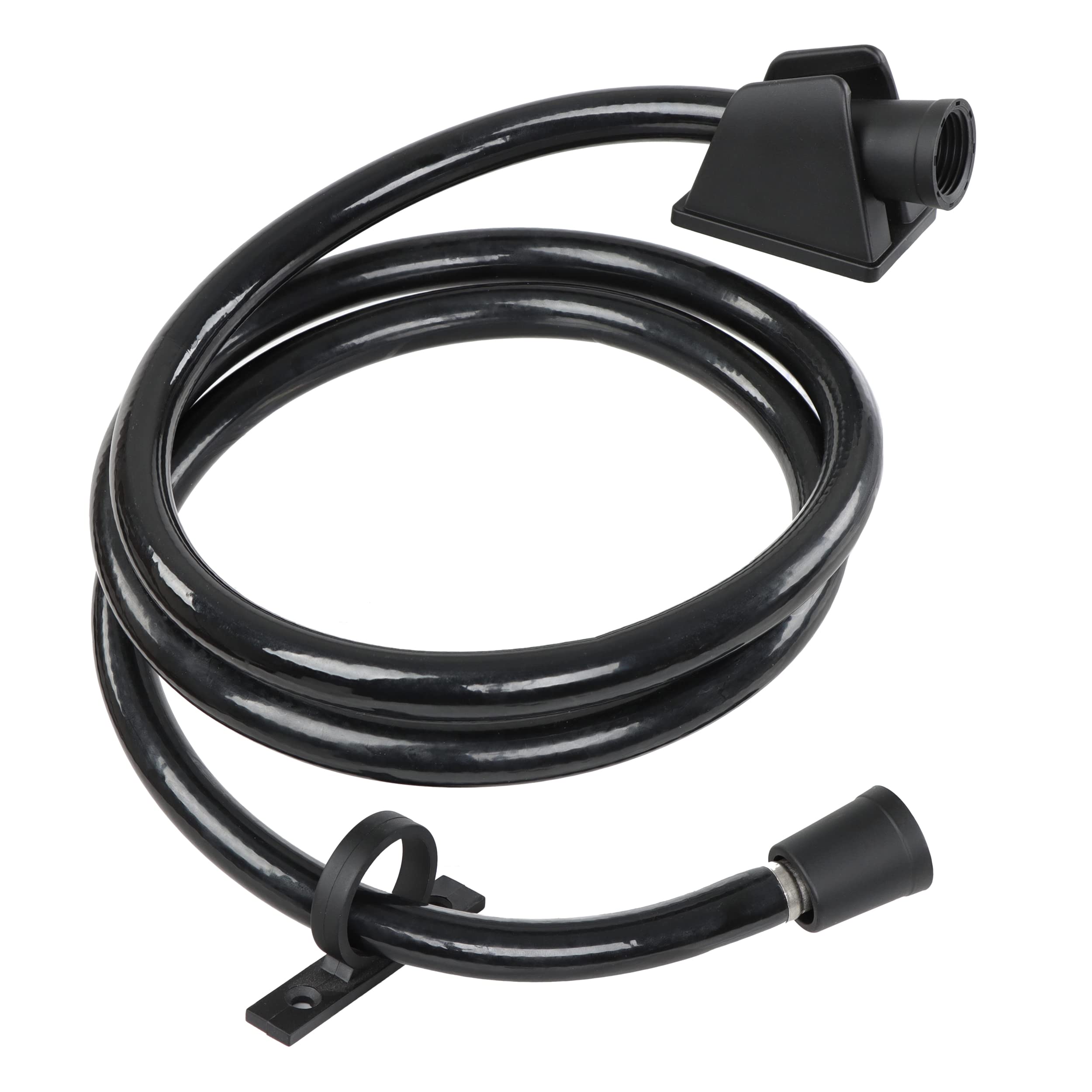 Empire RV Shower Hose - 60in Black Vinyl Flexible for Camping & Travel