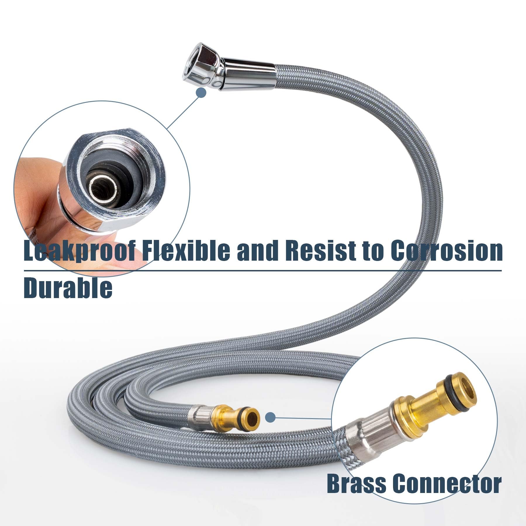 **Moen Kitchen Sink Pull Down Hose Replacement – 68-Inch Reflex Faucet Hose for Easy Installation & Durable Use – Perfect for Home, Restaurant & Commercial Kitchens**